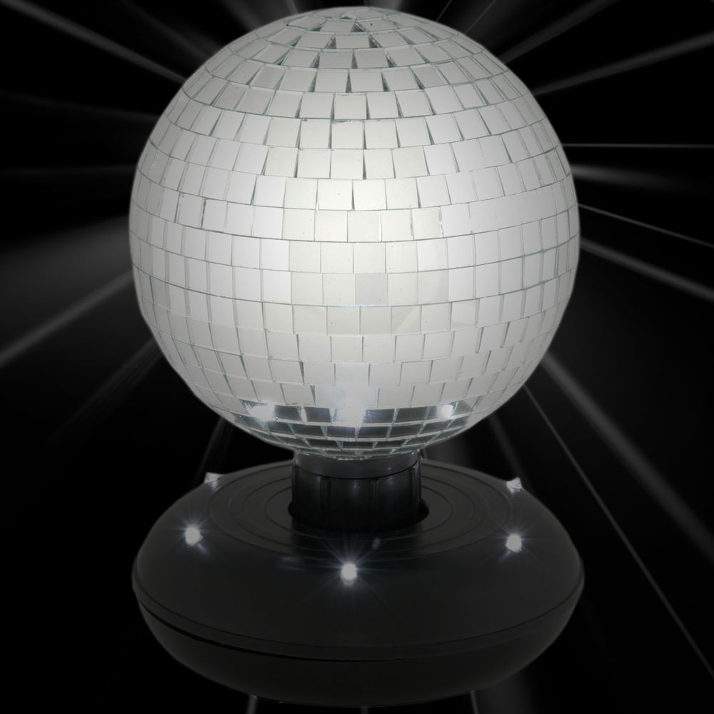 Rotating Disco Ball with LED Base-